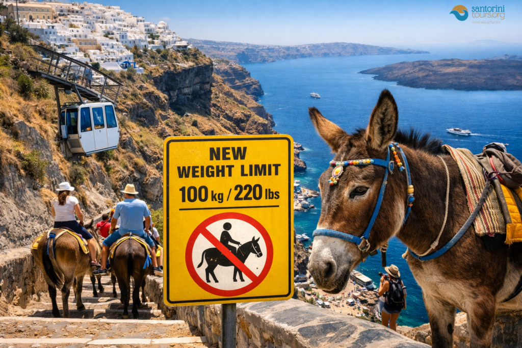Why Santorini’s New Donkey Weight Rule Is Reshaping Island Tourism